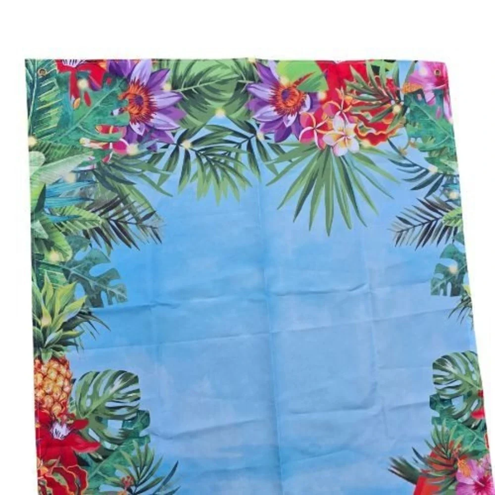 Tropical Luau Beach Party Backdrop Door Banner Surfboard Hibiscus Photo Booth